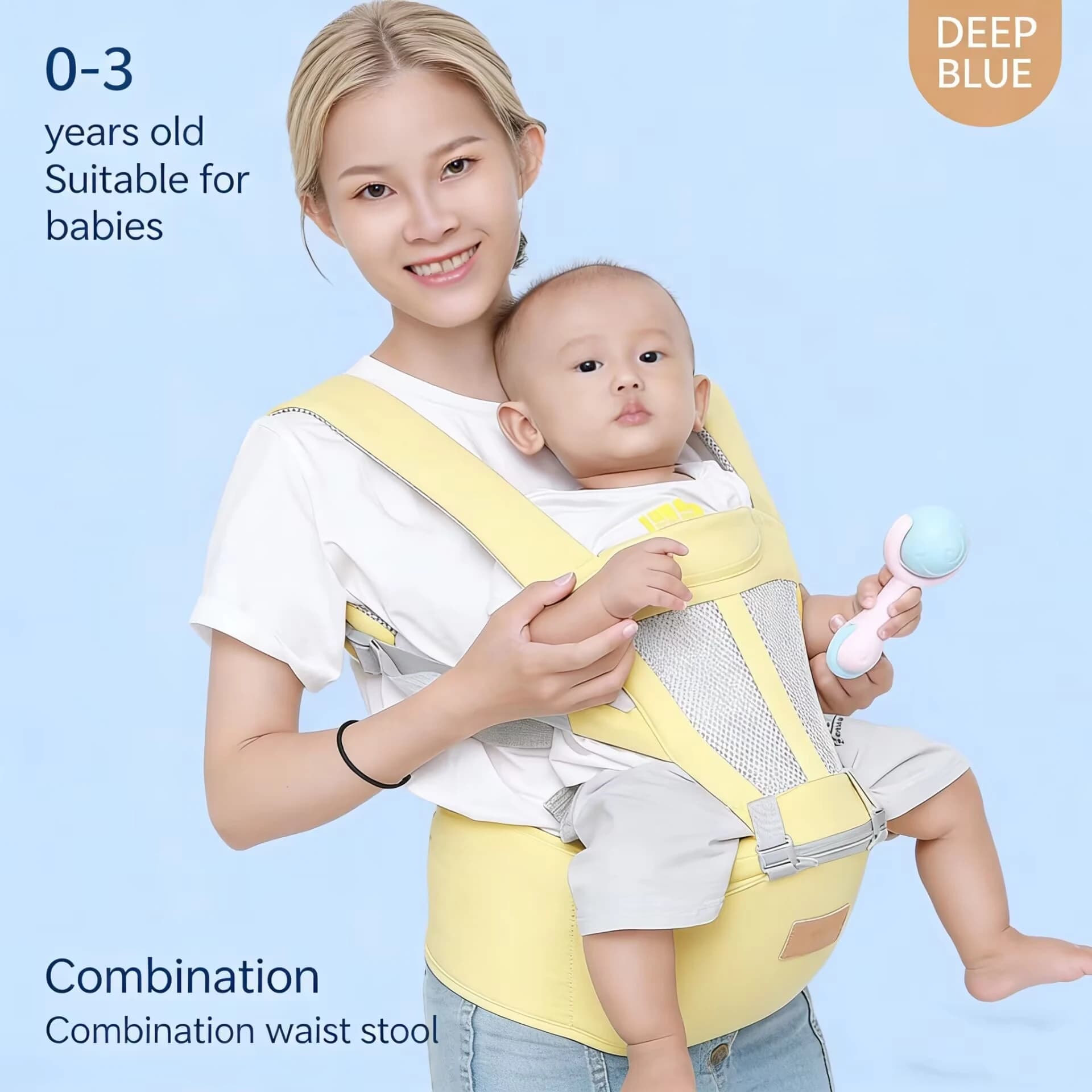 Newborn Baby Carrier Three-in-one Multi-functional Baby Carrier Sling Infant Nursing Front Carry Wrap Pure Cotton Ventilate
