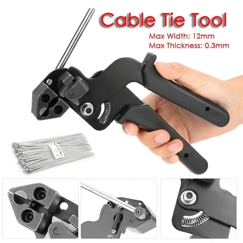 Fascette per cavi pinza per fissaggio cinghia utensile da taglio taglierina tensione cerniera automatica strumento per avvolgimento manuale con fascette di bloccaggio in acciaio inossidabile 304