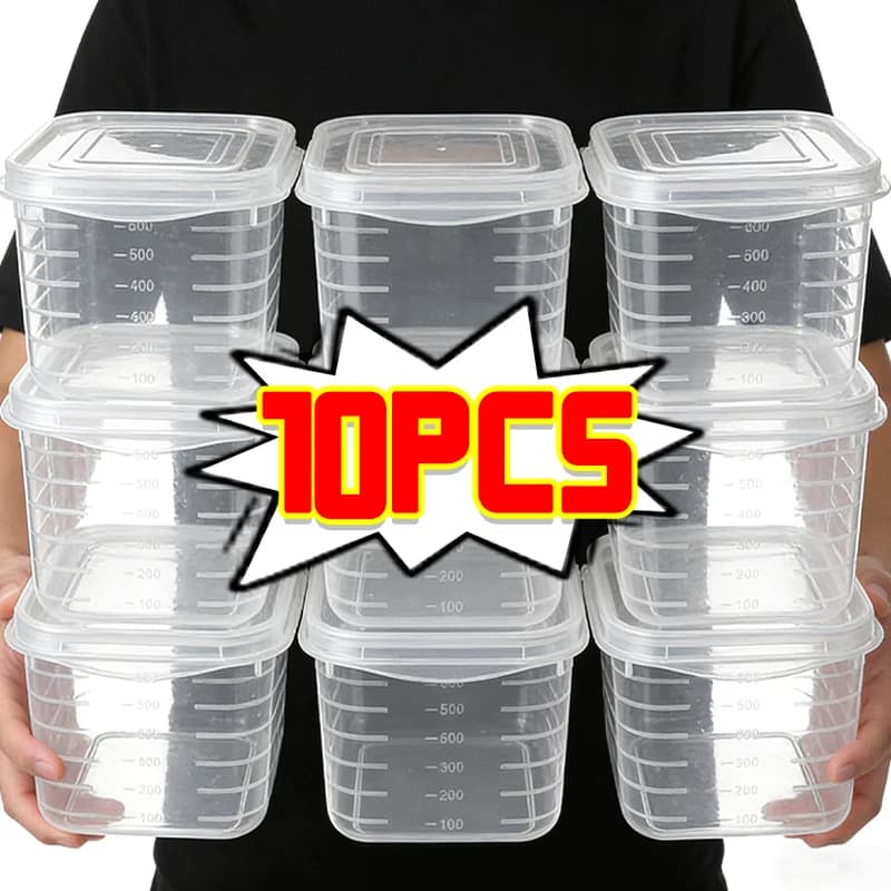 700ML Refrigerator Freeze Meat Box Fresh Vegetable Fruit Storage Container Household Kitchen Transparent Crisper Boxes with Lid