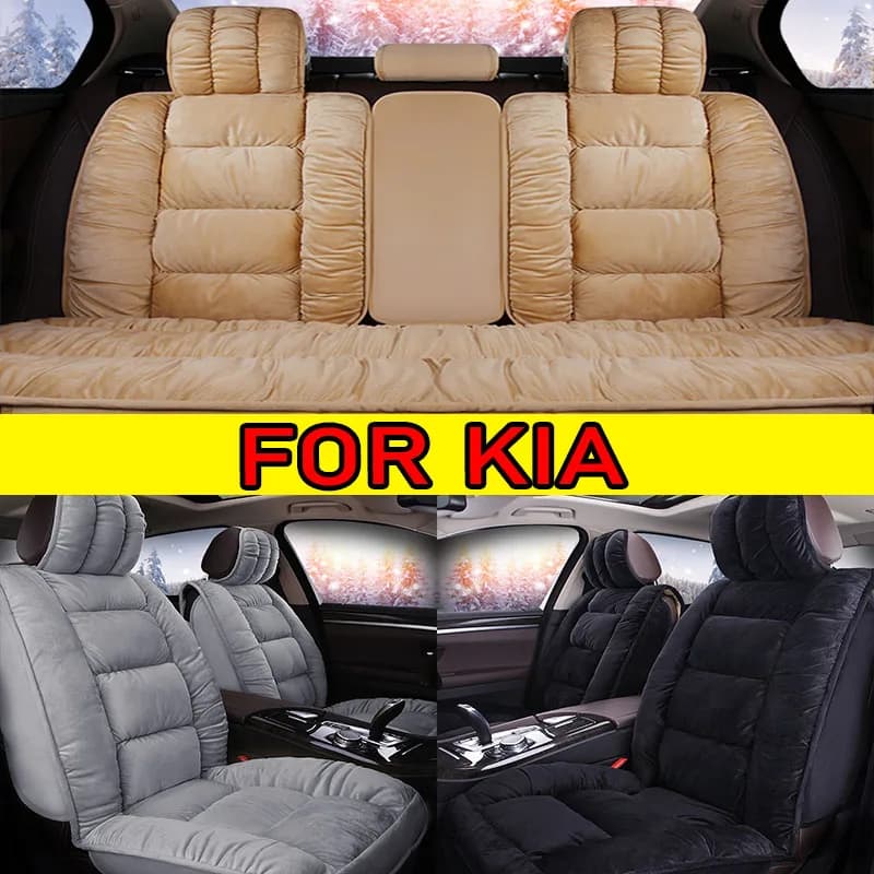 FOR KIA Covers for cars short plush winter heat, thickening, front and rear rows completely wrapped 5 seat covers