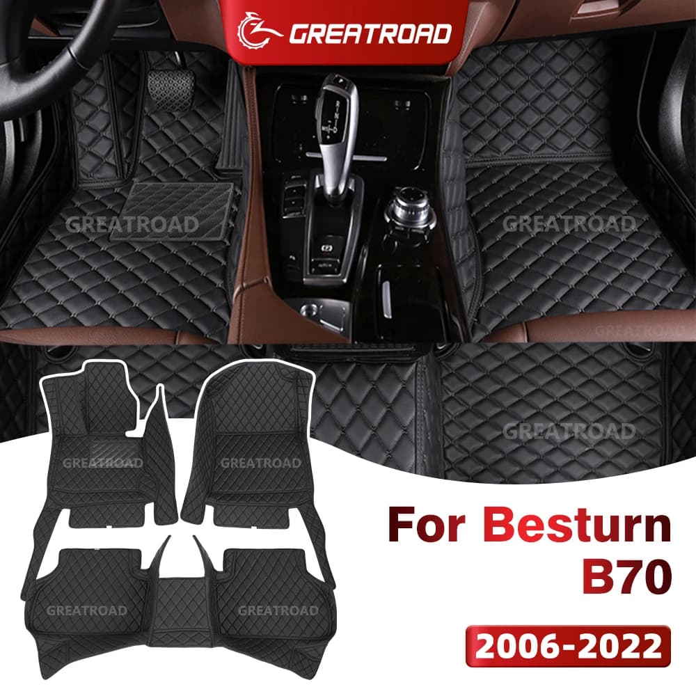 GREATROAD Tappetini Auto Personalizzati per Besturne B70 (5 Posti) 2006-2022, Copertura Tappeto Auto, Accessori Interni