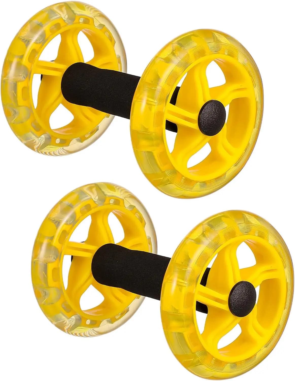 Cabilock Twin-wheel Fitness Ab Roller for Core Strengthening and Tummy Shaping Non-slip Handles Stable Dual Wheels Lightweight D