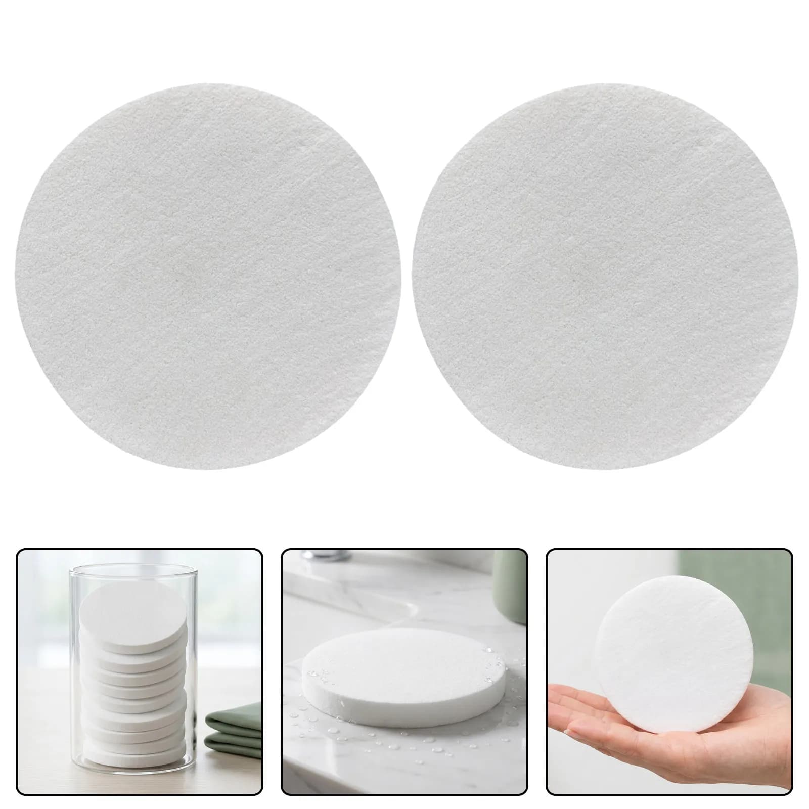 24 Pcs Makeup Powder Sponge Circle Round Sponges for Foundation Face Application Cosmetics to Apply Puff Loose