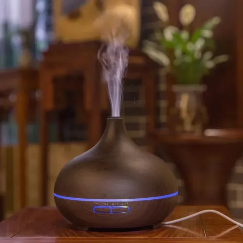 Diffusore automatico di fragranze con telecomando, umidificatore effetto legno, diffusore di oli essenziali per aromaterapia 2025