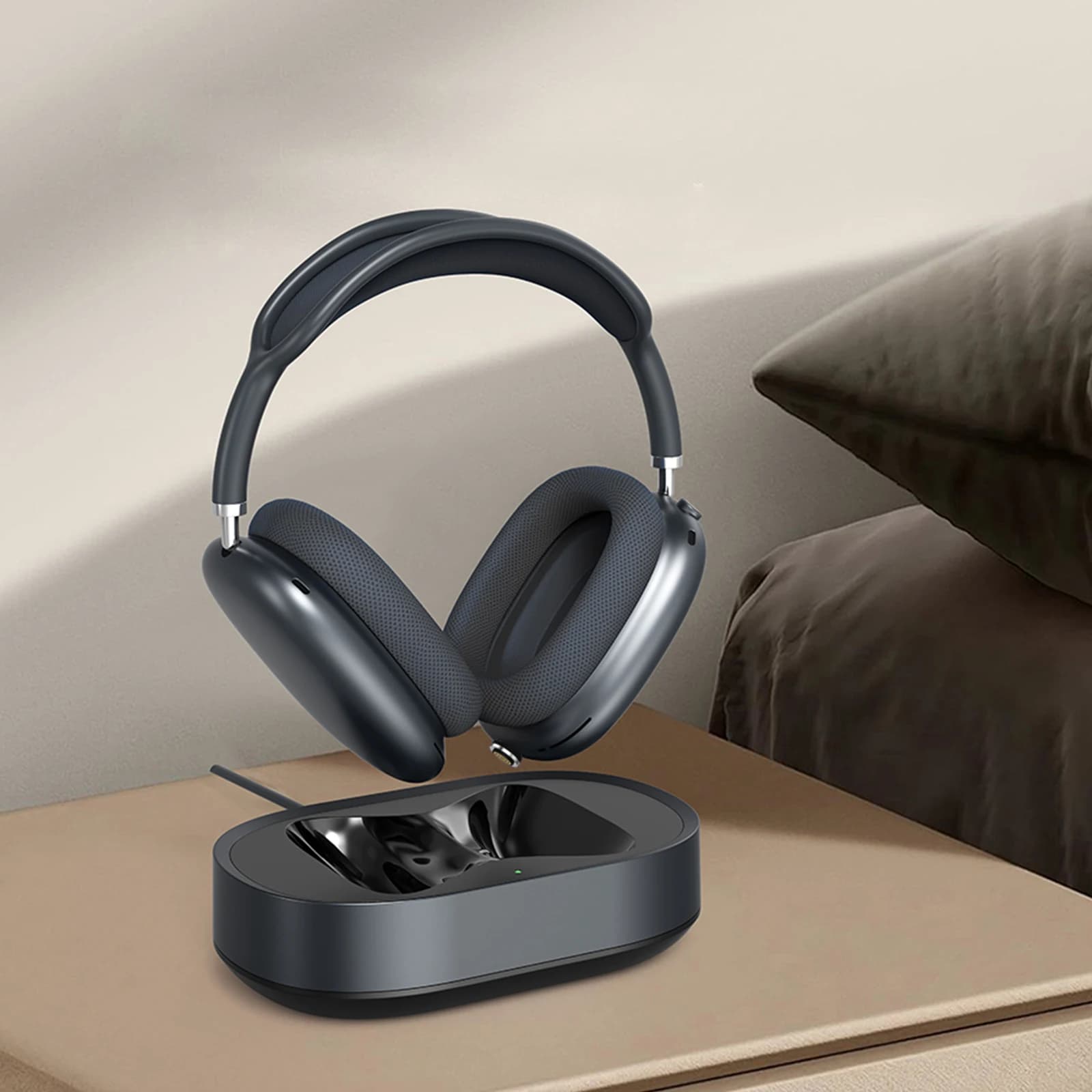 Stazione di ricarica per cuffie adatta per AirPods Max, accessori per cuffie, caricatore magnetico per cuffie, dock USB-C antigraffio