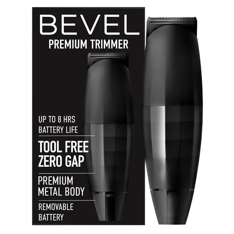 Barba Trimmer for Men - Black Edition Cordless Trimmer 8 hours of battery life rechargeable Free adjustable instrument Zero Gapped