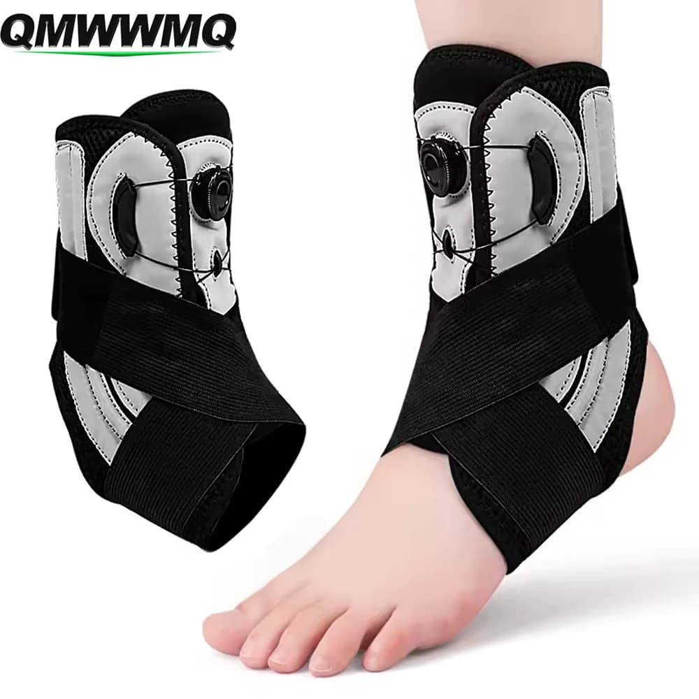 Supporto per Caviglia con Manopola Regolabile, Stabilizzatore Semi-Rigido per Fascite Plantare, Tendinite, Riabilitazione e Sport