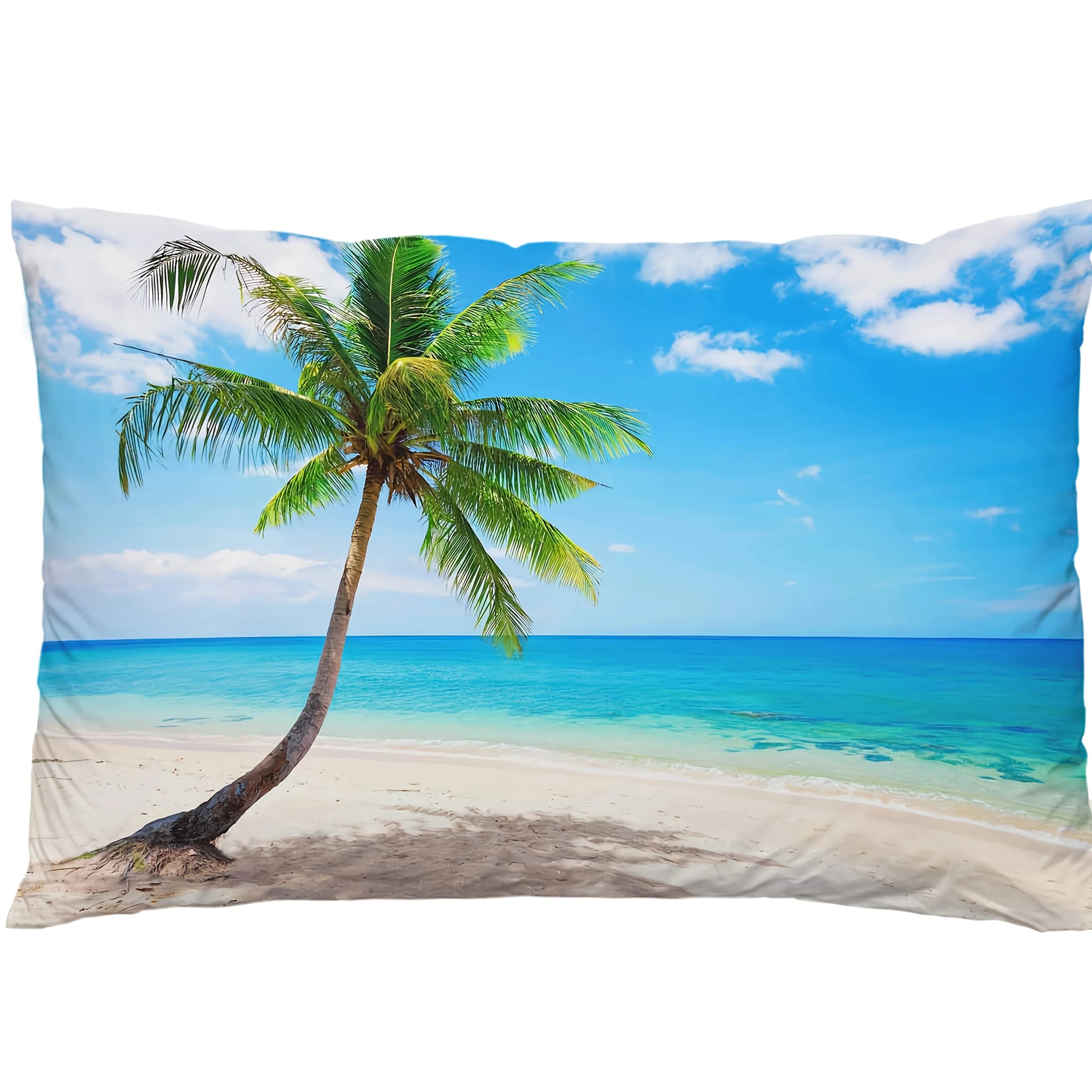 1 fodera per cuscino lombare con palma tropicale, adatta per divano, camera da letto, soggiorno, casa vacanze, regalo ideale per gli amanti della spiaggia