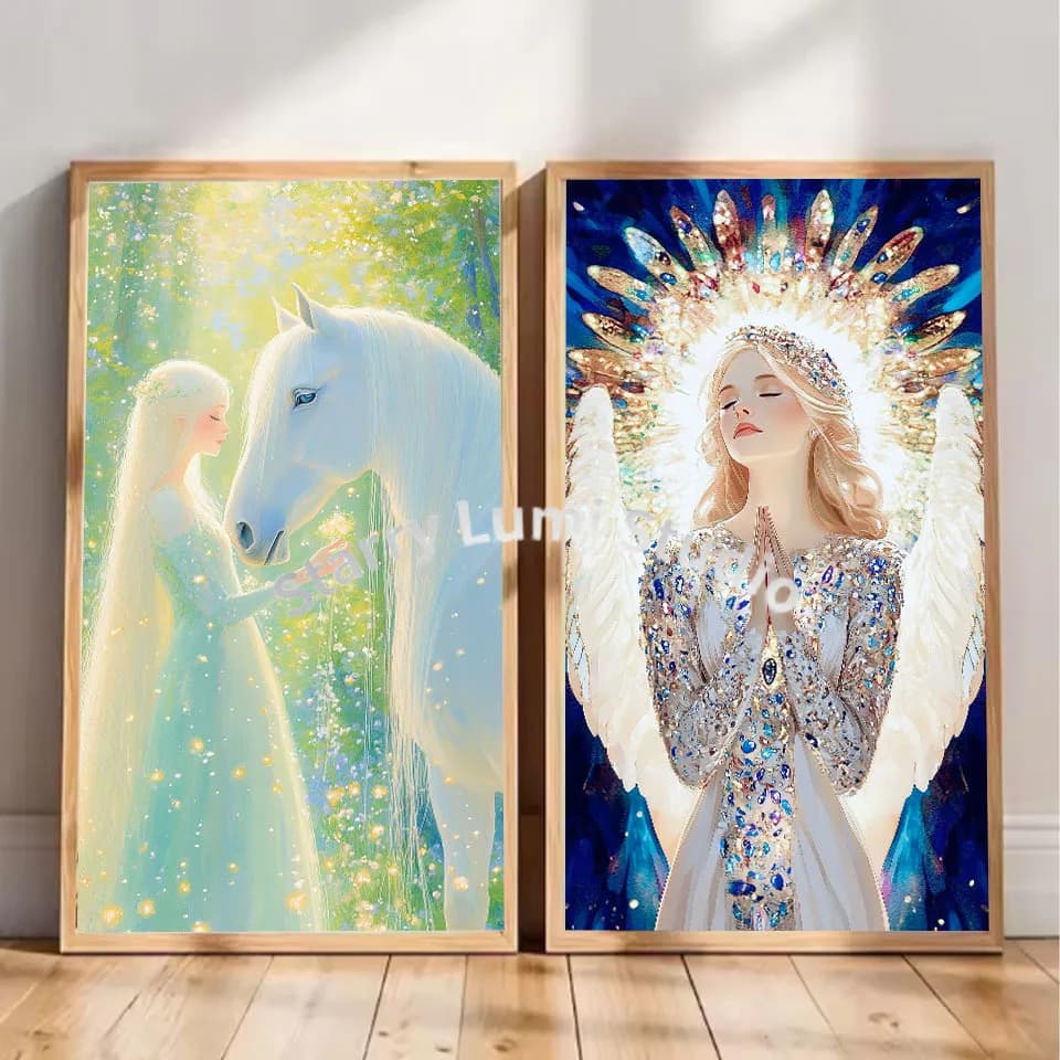 Kit Pittura Diamante 5D Fai da Te, Nuovo Lavoro d'Arte, Mosaico Wowo, Ricamo a Punto Croce con Diamanti Quadrati e Rotondi, Decorazione per la Casa