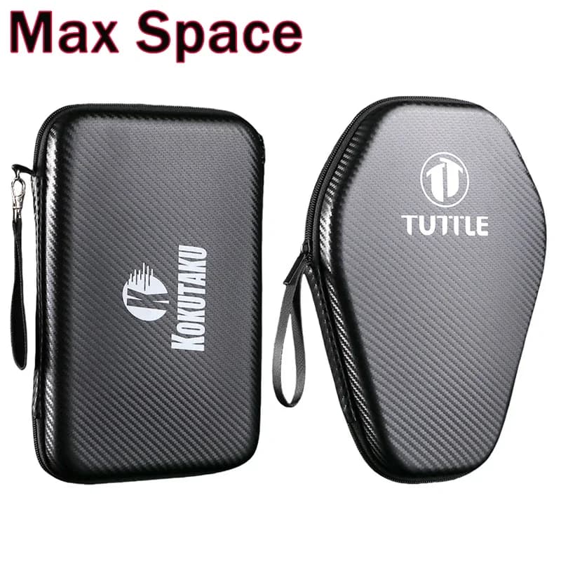 Ping pong box case with hexagonal hard shell in EVA, maximum space, ping pong rack bag, waterproof portable ping pong bat case