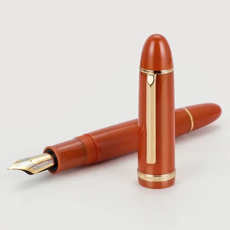 1 PCS Jinhao X159 Classic Design Acrylic Big Size Golden / Silver Clip Writing Calligraphy Fountain Pen With Converter