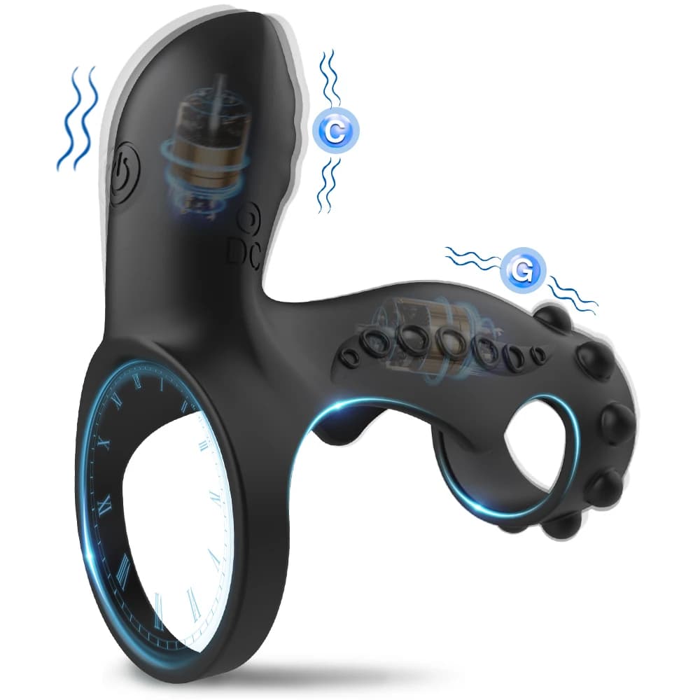 Giocattoli Sessuali per Coppie, Anello Vibrante in Silicone per Pene, Ritardante per l'Eiaculazione Maschile, Stimolatore Punto G per Coppie