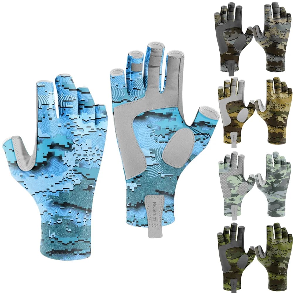 Aventik UPF50+ Hand-Free Fishing Gloves UV Protection Women's Sun Gloves Outdoor Sports Cycling Hiking Canoeing Guide