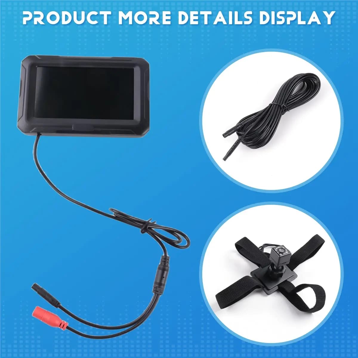 HowAA87 Monitor per Auto per Bambini 1080P, Telecamera Sicura per Sedile Posteriore con Display da 4,3 Pollici, Facile Installazione, Telecamera per Auto per Neonati e Bambini
