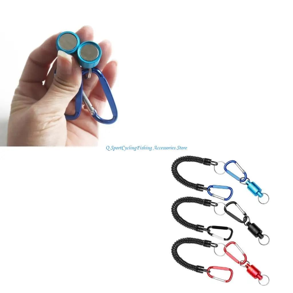 Moschettone magnetico con fibbia, magnete da pesca a mosca, supporto da appendere per cordino