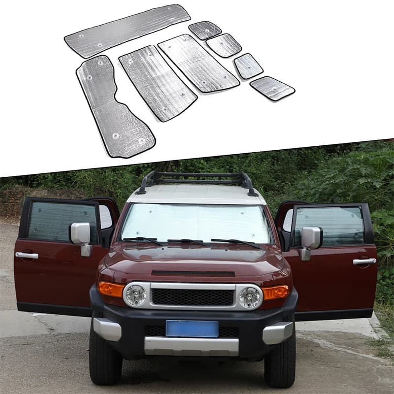 Per Toyota FJ Cruiser 2007-2022 Auto anteriore finestra parasole copre Auto protezione solare interni accessori per la protezione del parabrezza