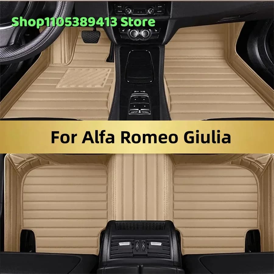 Tappetini Auto Personalizzati per Alfa Romeo Giulia 2023 2024 2025 2026 2027 2028 Accessori Tappeti Auto Moquette