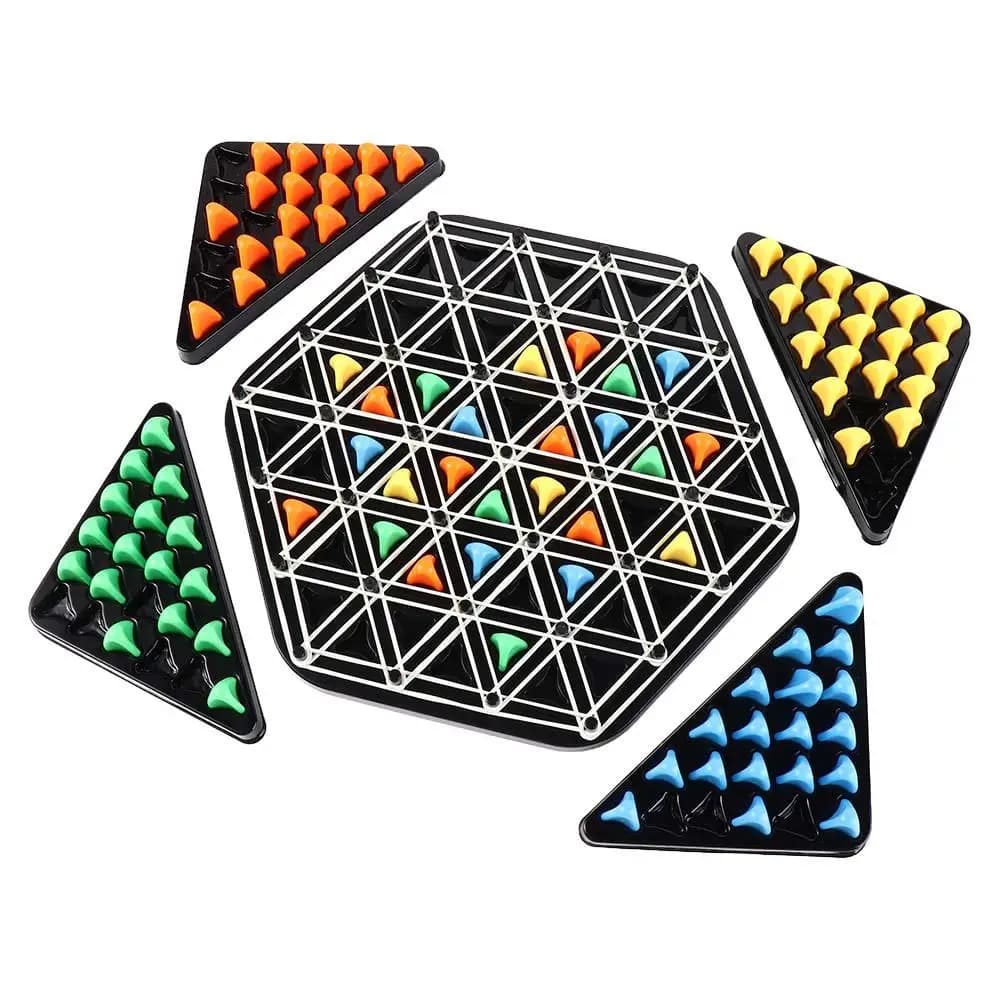 Rubber Band Geometry Chain Chess Logical Thinking Parent-child Interaction Triangle Chess Desktop Game Triangle Desktop