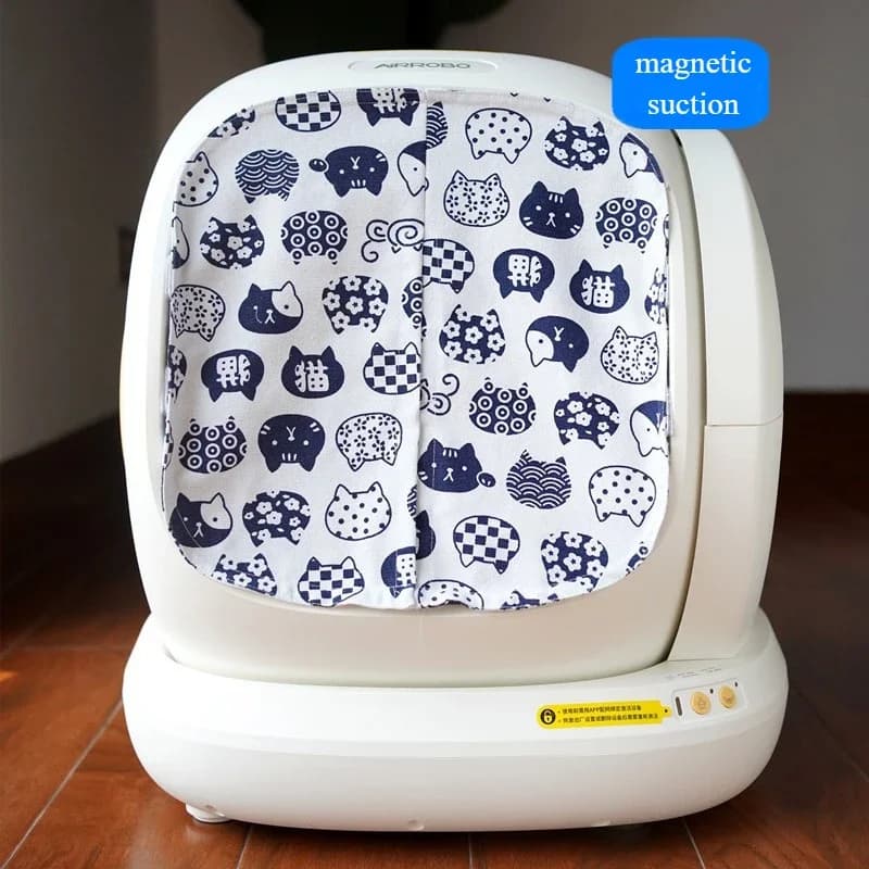 Tenda Antipolvere in Cotone e Lino con Doppia Chiusura Magnetica, Adatta per Lettiere Automatiche Air Radish C20 e Accessori per Gatti
