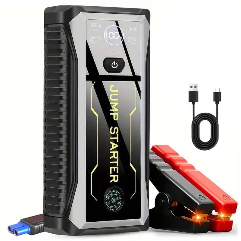 Emergency Starter for Car 6000A, Starter Battery (for Gas Engines up to 8L and Diesel up to 7L), Portable Charger 25000mAh, Power Bank