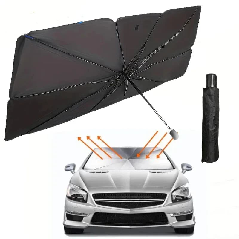 Parasole per Parabrezza Auto, Protezione UV, Isolamento Termico, Pieghevole, Universale, Facile Installazione per Auto