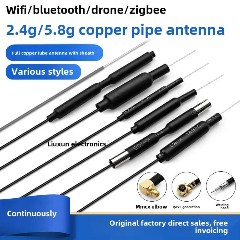 Antenna a tubo di rame incorporata 2.4G 5G 5.8G Ricevitore wifi Bluetooth modello aereo antenna telecomandata omnidirezionale