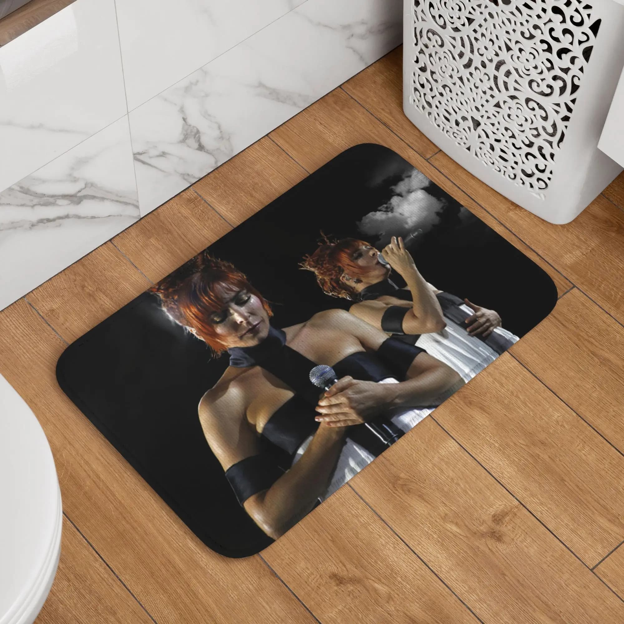 Tappetino personalizzato per porta d'ingresso Mylene Farmer, antiscivolo, impermeabile, per interni, tappetino per ingresso, giardino, garage, tappeto per ingresso
