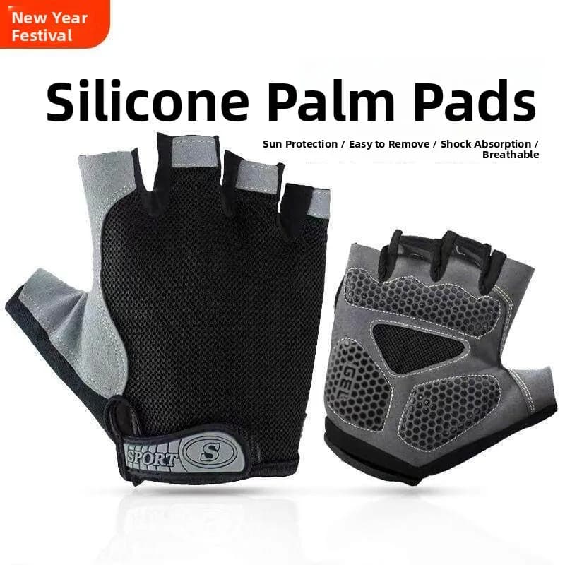 Dragon Boat Paddling Gloves Quick Dry Anti Slip Single Bar Half Finger Fitness Cycling Sports Pull up Men Style Mountain Clim...