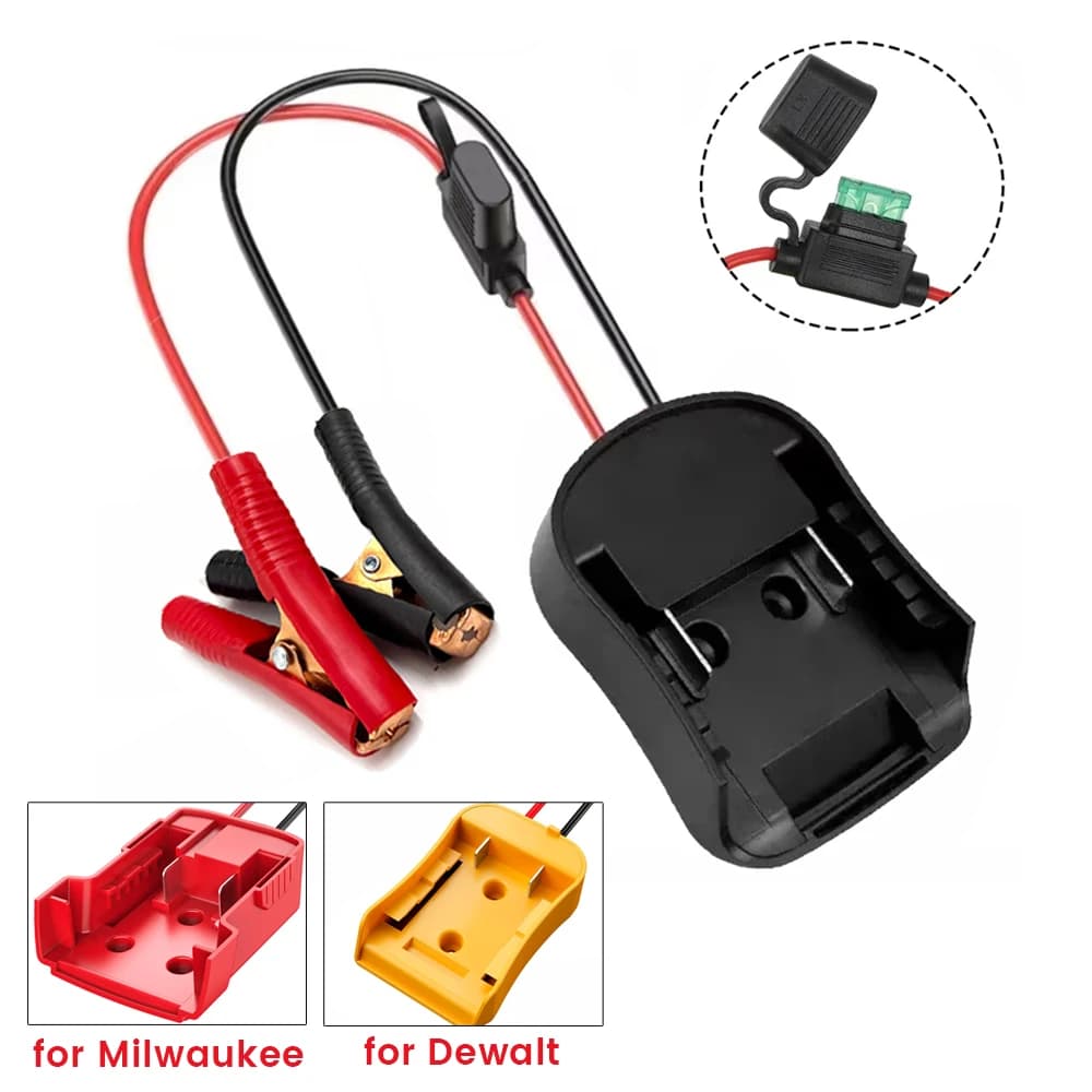 Auto di Emergenza Adattatore FAI DA TE Automotive 30A Fusibile Accenditore Salto di Avviamento per Makita per Milwaukee per Dewalt 18V Batteria Al Litio