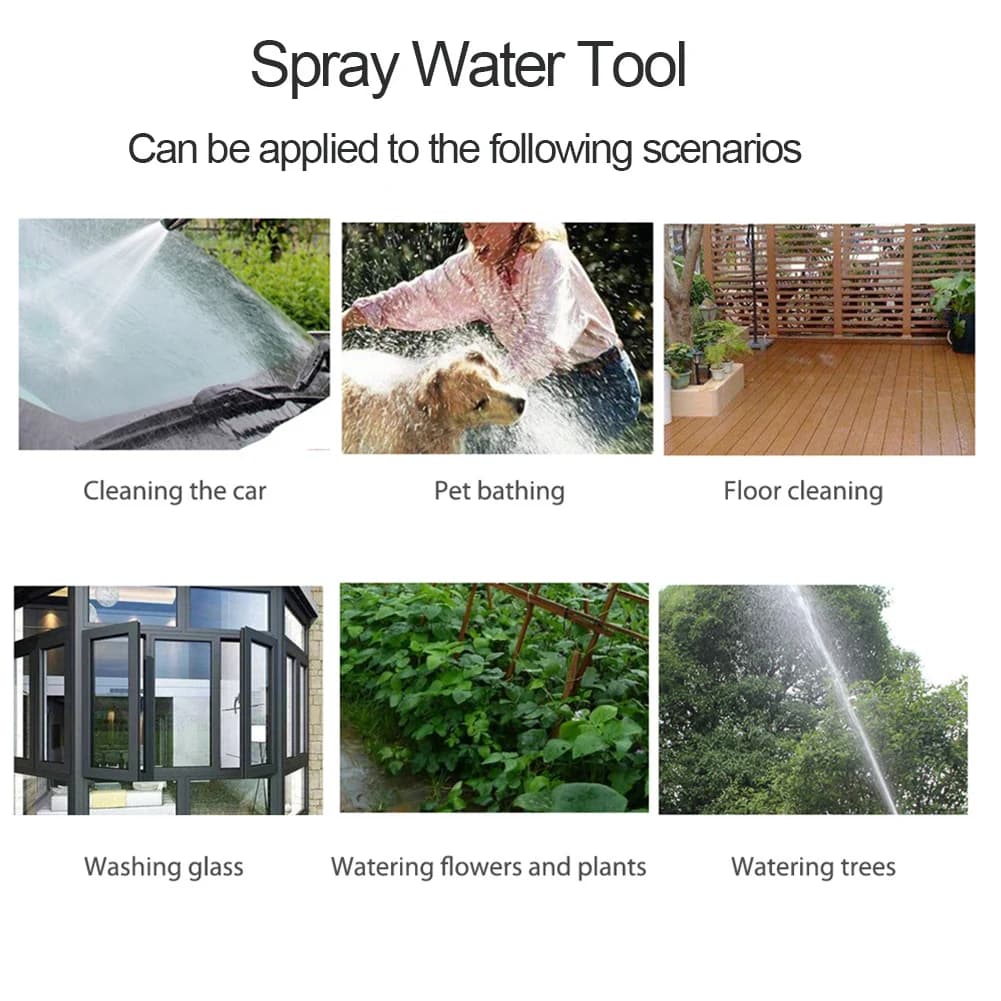 Direct Hose Nozzle Adjustable Hose Sprinkler Multifunctional Hose Car Wash Nozzle Plastic Car Wash Water Gun for Garden Watering