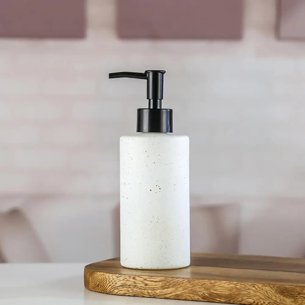 Bottiglie in vetro ispessito con colletto a pressione, dispenser per sapone da 320 ml, accessori decorativi per il bagno, ideali per viaggi, donna, casa