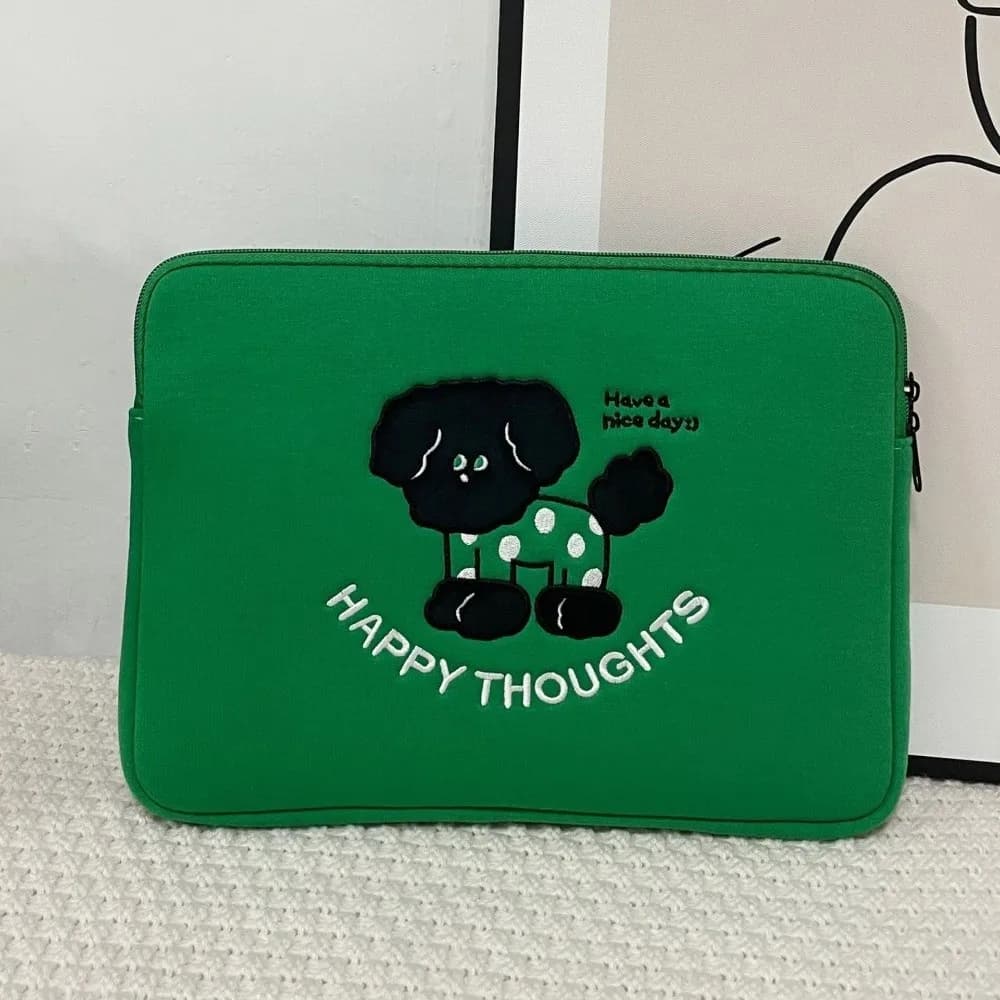 Borse per Tablet 15.6 Pollici, Custodia per Laptop con Disegni di Orso e Cane, Borsa per Computer Carina e Dolce per Ragazze/Donne