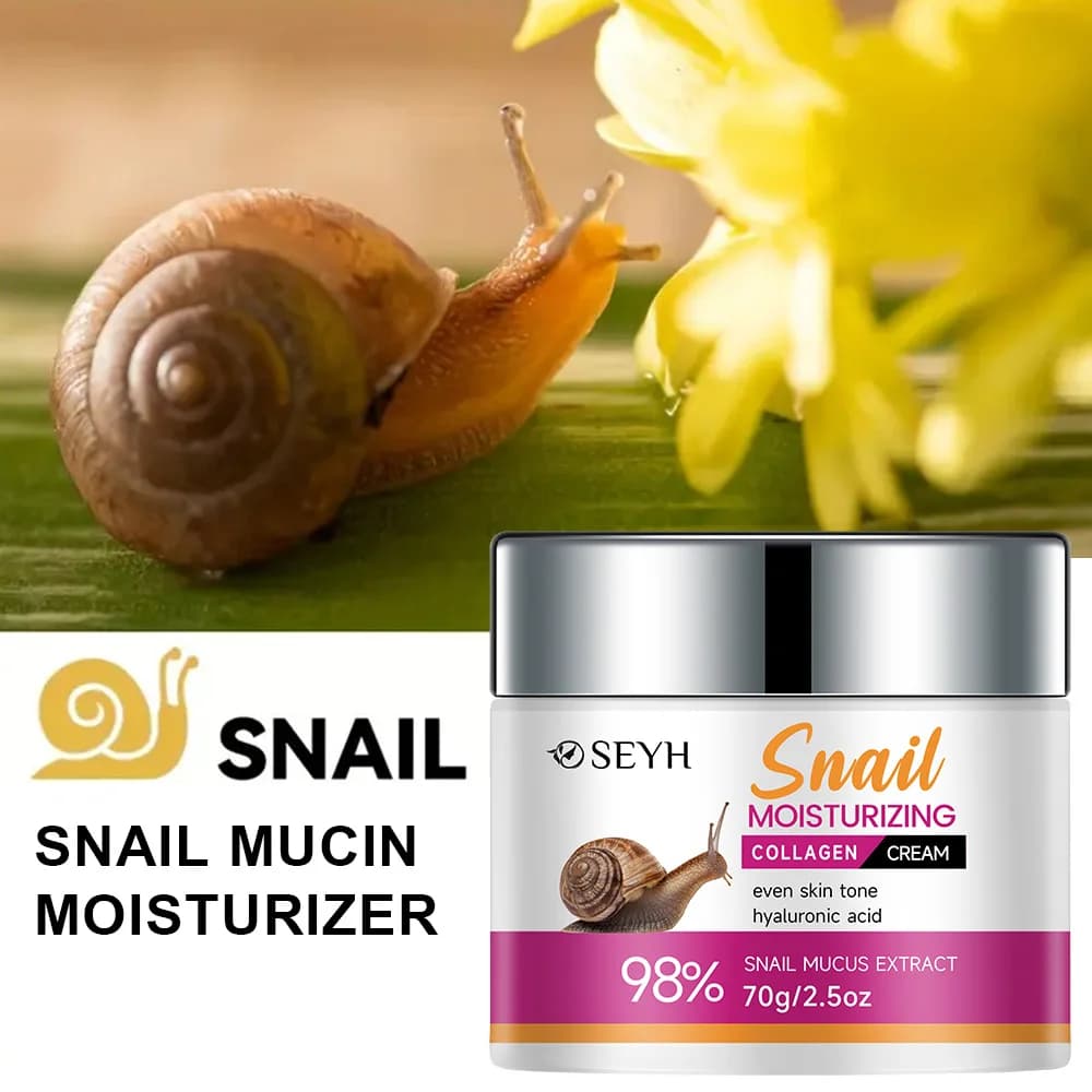 SEYH Crema idratante alla lumaca con collagene, retinolo, niacinamide, acido ialuronico, illumina la pelle, stringe le uniformi, tutti i tipi di pelle