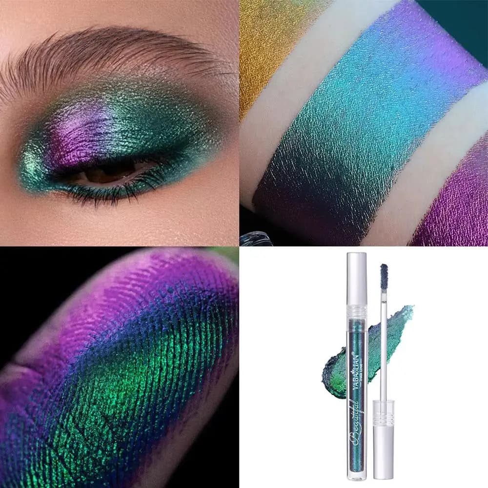 Sexy Party Date Highlight Gradient Eye Makeup Color-changing Shining Pearlescent Fine Flash Eyeshadow Chameleon Liquid Eyeshadow
