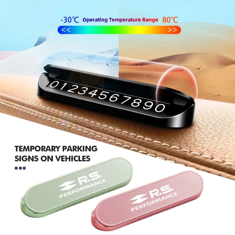 Car Temporary Parking Card Phone Number Holder Telephone Sign For Renault Clio Arkana Captur Twingo Talisman RS Logan Duster