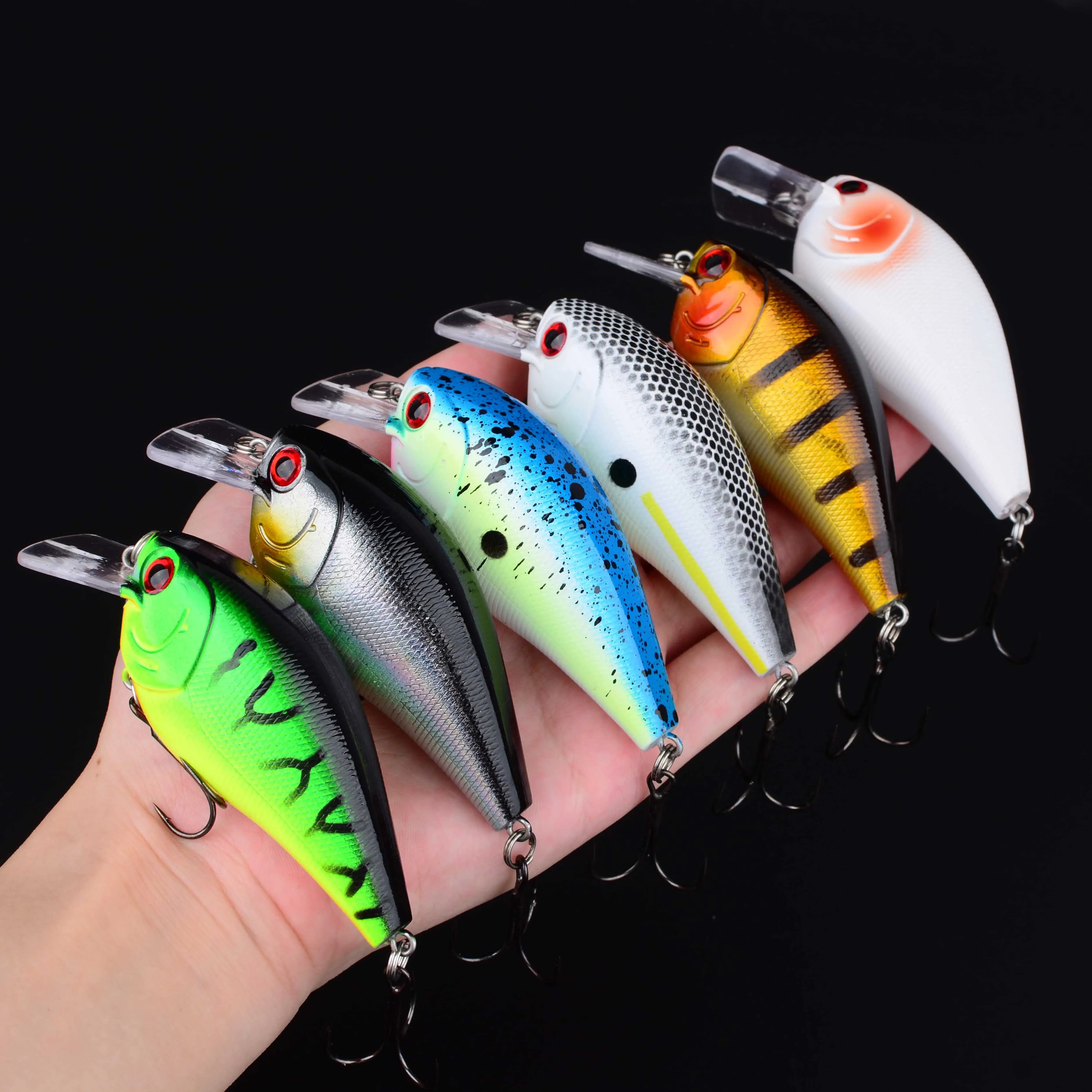 6 pezzi Minnow esca da pesca Wobblers Crankbait Swimbait ami tripli esca dura artificiale attrezzatura da pesca in plastica Pesca