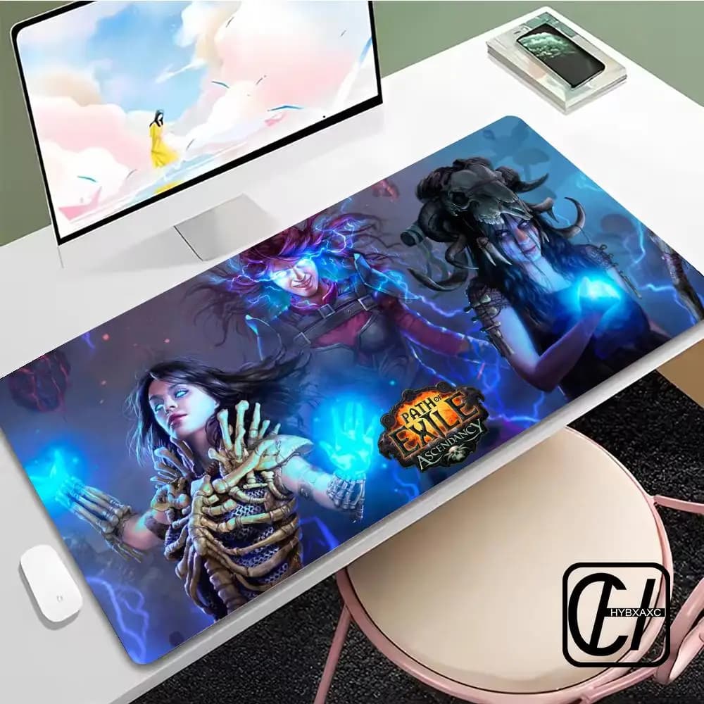 Path Of Exile Gaming Mouse Pad Large Keyboard Mouse Desk Pad Non-Slip Rubber Gaming Mouse Pad Laptop Mouse Carpet