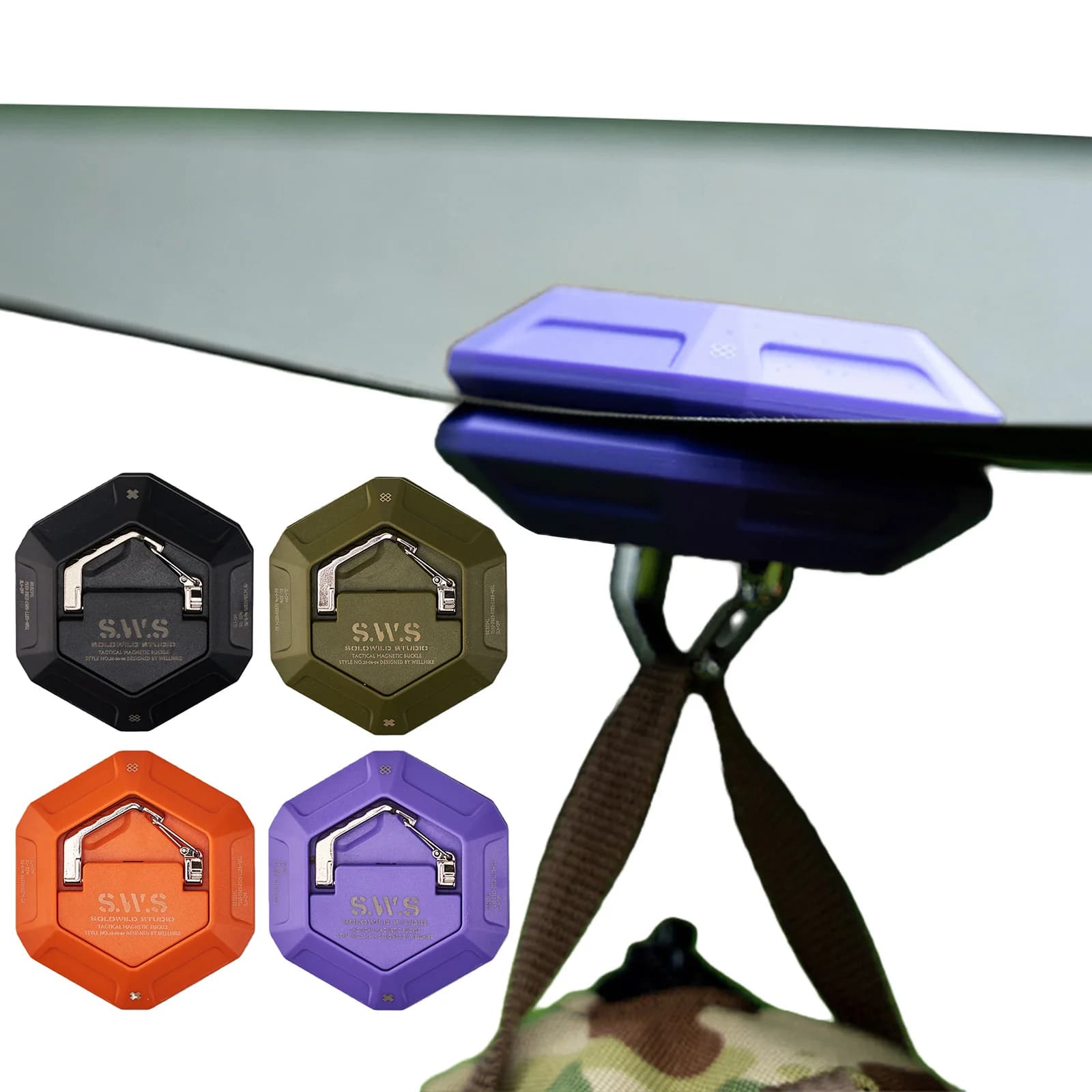 Magnetic Double-sided Hanger Multi-functional Powerful Suction Cup Hooks for Outdoor Camping Hanging Canopy Tent Accessories