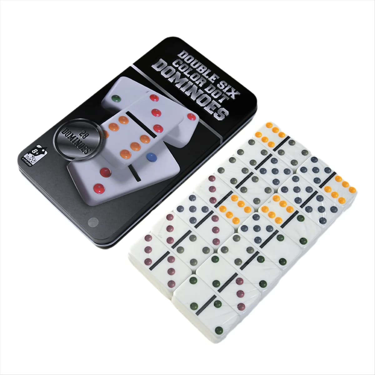 BAAU Ivorys Domino Set, Gioco da tavolo Domino, Scacchi e carte interattivi genitore-figlio Confezione nera