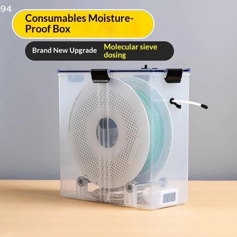3D Printer Parts Filament Dryer Box Airtight Moisture Resistant Real Time Monitoring 3D Printer Tools Storage Box Holder