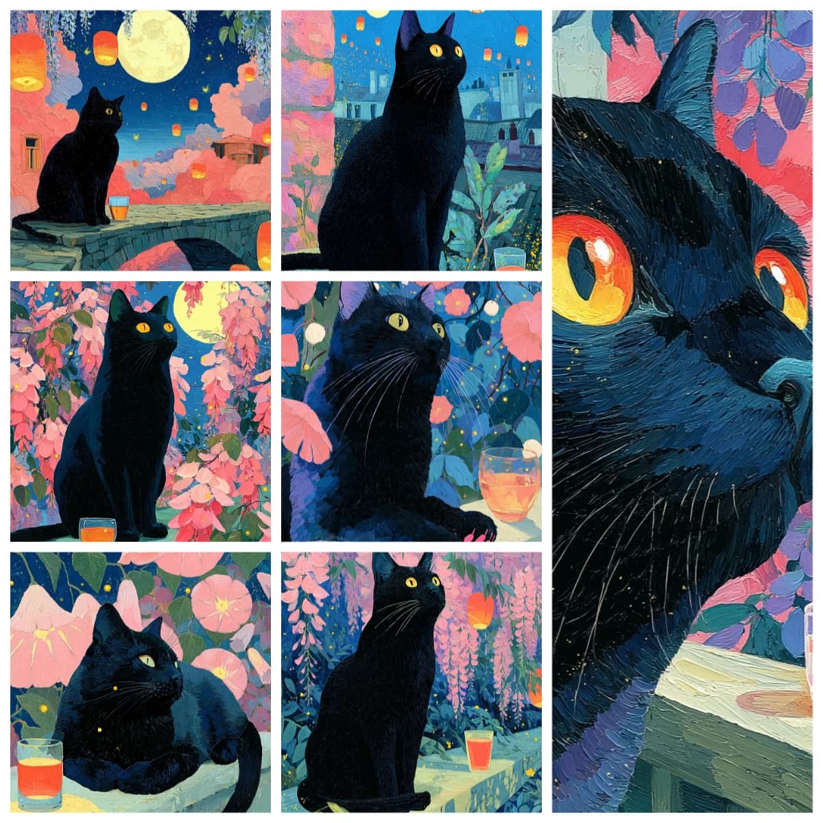 Puzzle da 500/1000 Pezzi con Gatto Nero sul Ponte, Gioco Educativo per Bambini, Regalo di Natale