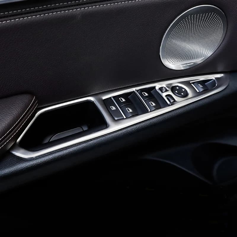 Chrome Center Console Car Arm Gear Stall BrakeHand Frame Decoration Trim Protective Cover for BMW X5 X6 F16 Accessories