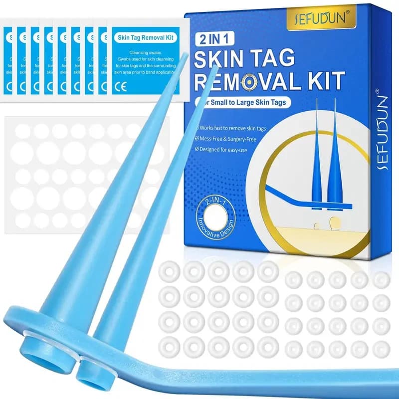 2 In 1 Auto Skin Tag Removal Kit Painless Mole Wart Remover Equipment Micro 2-9mm Treatment Tool Easy To Clean Skin Care Tool