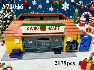 Set di Blocchi da Costruzione Supermercato Animato 71016 Compatibile con Particelle Legoed, Adatto per Regali di Natale, 2179 Pezzi