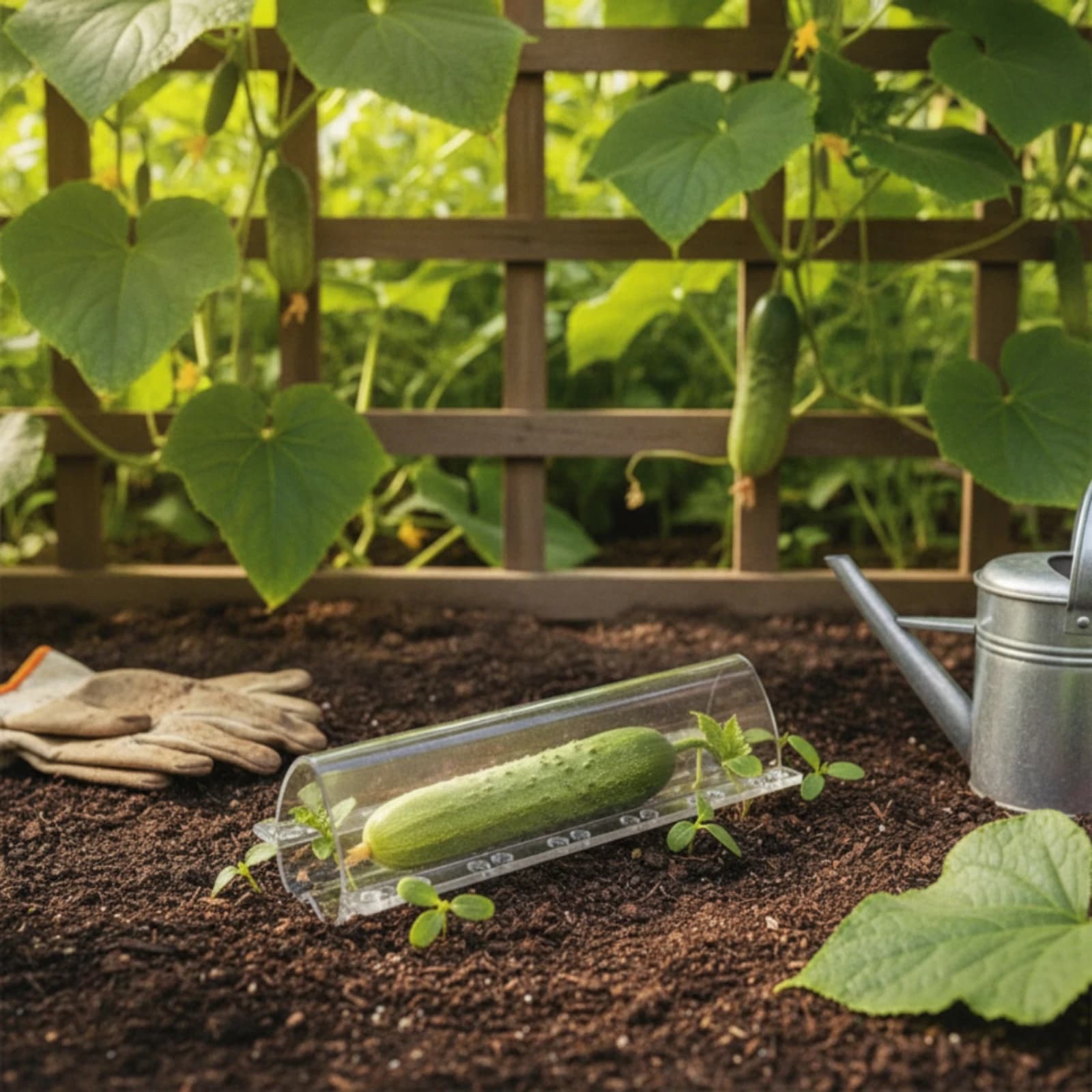 Heart Cucumber Mold Transparent Cucumber Mold Hinged for Home Gardeners, Garden, Greenhouse