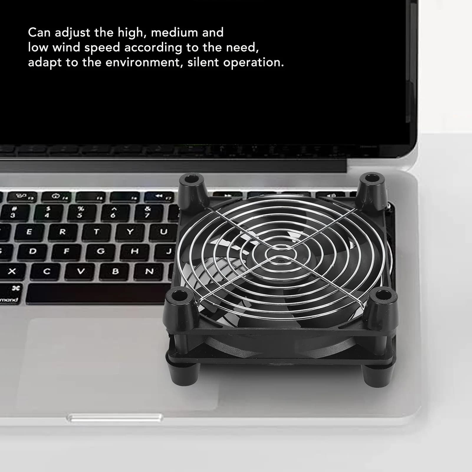 PC Cooling Fan 140mm Computer Fan 5V USB Powered 3 Speed Adjustable Portable 7 Blades Quiet 2800RPM Multifunction for Tablet