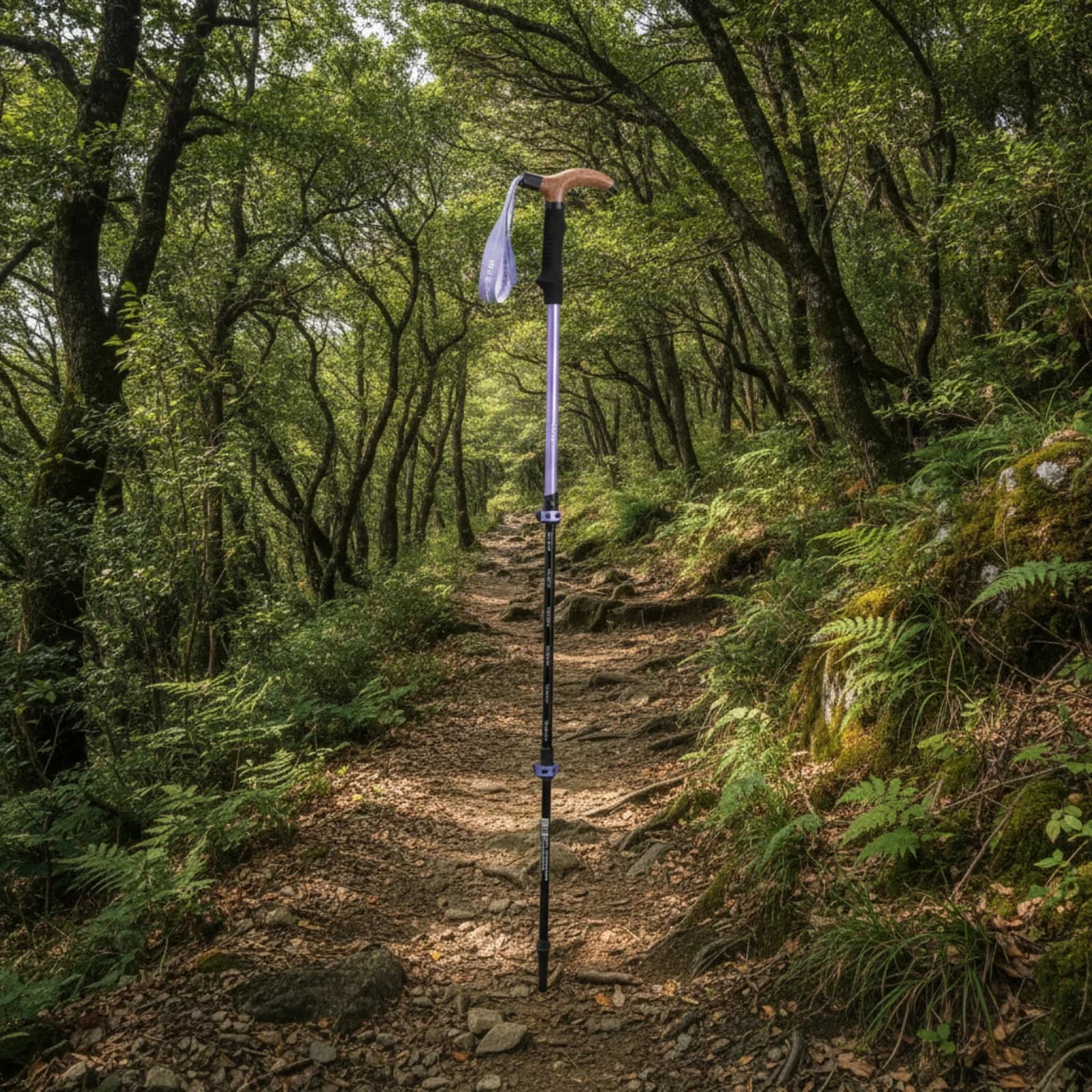 Trekking Pole with T-Handle Telescopic Collapsible Trekking Poles Collapsible Hiking Poles Ergonomic for Hikers, Mountaineering