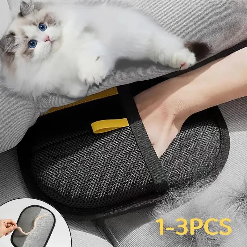 Pet Hair Removal Gloves Double-Sided Cat Dog Grooming Glove Pet Electrostatic Fur Removal Tool For Cleaning Sofa Carpets Clothes