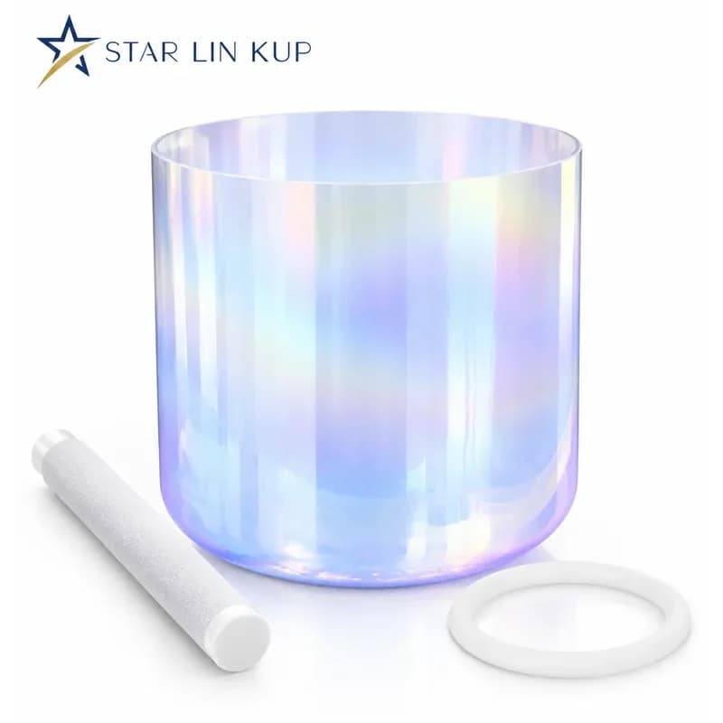 STAR LIN KUP Classic Blue Purple Alchemy Crystal Singing Bowl for Meditation Seven Chakra Sound Therapy Perfect Pitch Healing