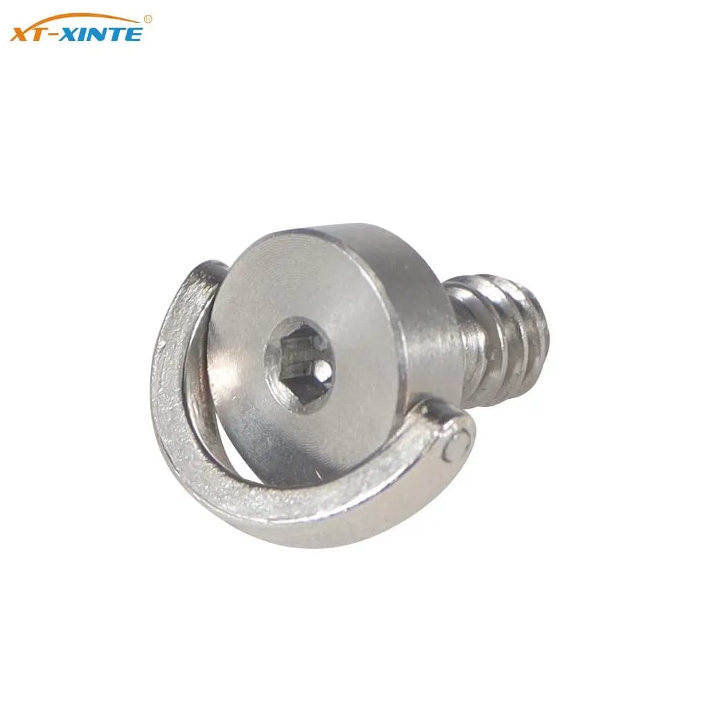 1/4 3/8 stainless steel camera screw adapter for screw mounting with folding D ring for flash tripod light support
